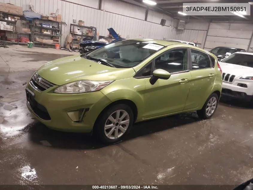 2011 Ford Fiesta Se VIN: 3FADP4EJ2BM150851 Lot: 40213607