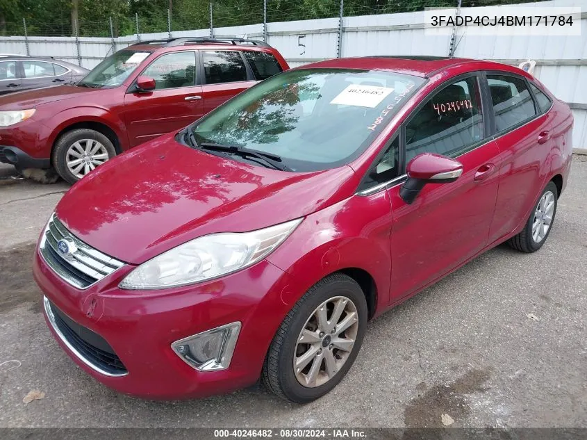 2011 Ford Fiesta Sel VIN: 3FADP4CJ4BM171784 Lot: 40246482