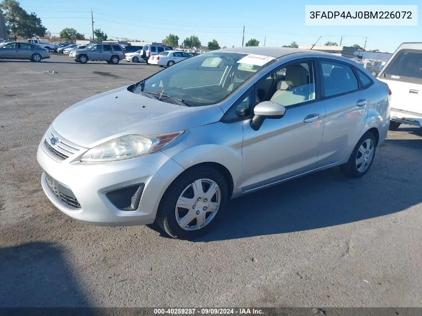 2011 Ford Fiesta S VIN: 3FADP4AJ0BM226072 Lot: 40259287