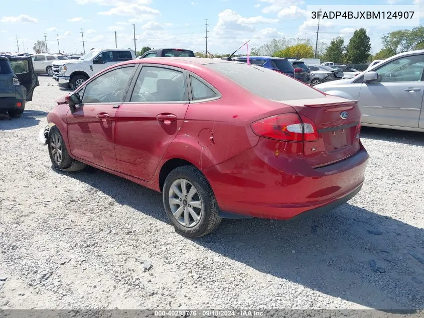 2011 Ford Fiesta Se VIN: 3FADP4BJXBM124907 Lot: 40298776