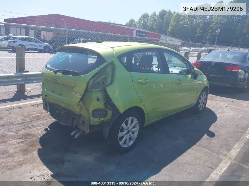 2011 Ford Fiesta Se VIN: 3FADP4EJ2BM179296 Lot: 40313319