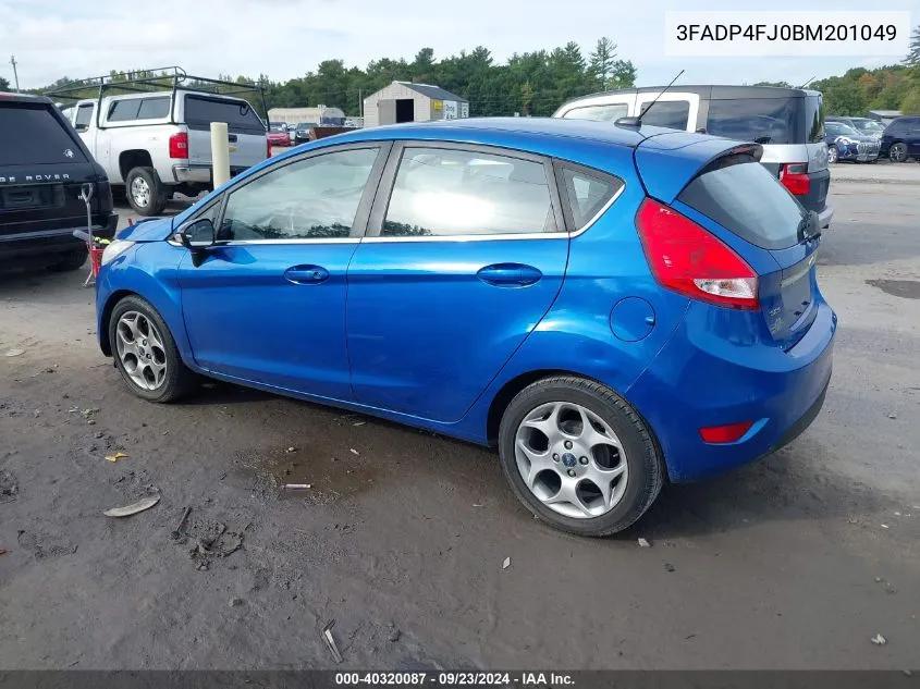 2011 Ford Fiesta Ses VIN: 3FADP4FJ0BM201049 Lot: 40320087