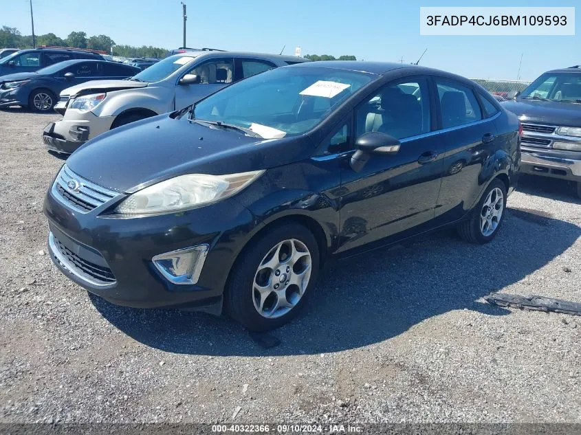 2011 Ford Fiesta Sel VIN: 3FADP4CJ6BM109593 Lot: 40322366