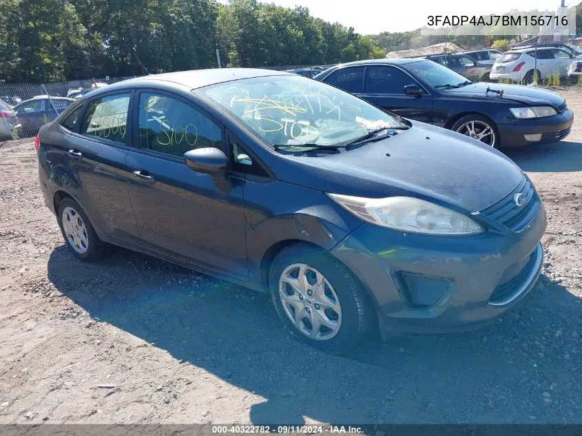 2011 Ford Fiesta S VIN: 3FADP4AJ7BM156716 Lot: 40322782