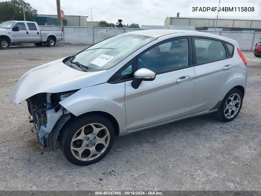 2011 Ford Fiesta Ses VIN: 3FADP4FJ4BM115808 Lot: 40347405