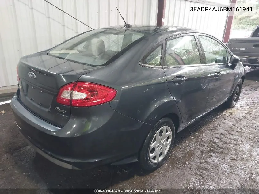 2011 Ford Fiesta S VIN: 3FADP4AJ6BM161941 Lot: 40364679