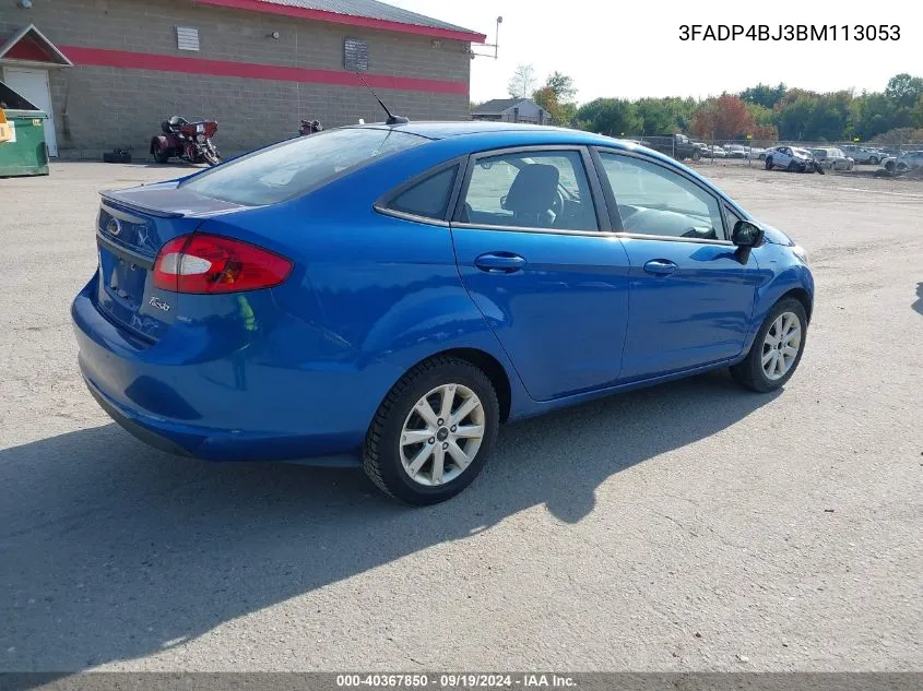 2011 Ford Fiesta Se VIN: 3FADP4BJ3BM113053 Lot: 40367850