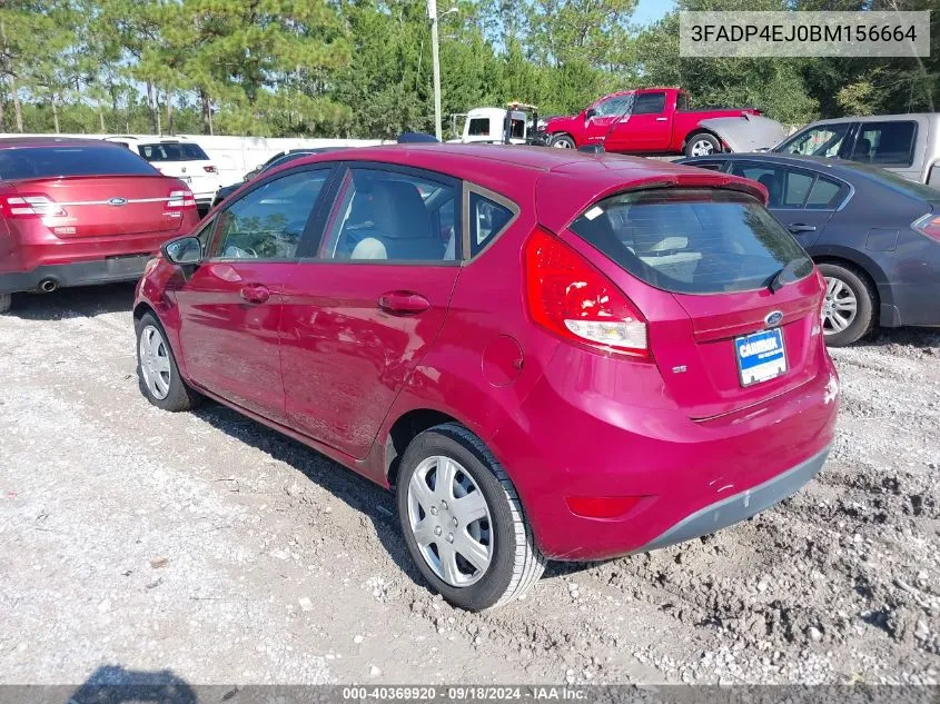 2011 Ford Fiesta Se VIN: 3FADP4EJ0BM156664 Lot: 40369920