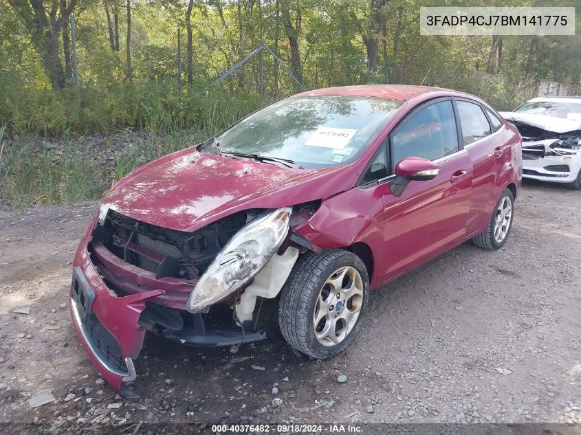 2011 Ford Fiesta Sel VIN: 3FADP4CJ7BM141775 Lot: 40376482