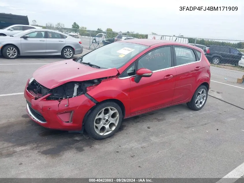 2011 Ford Fiesta Ses VIN: 3FADP4FJ4BM171909 Lot: 40423883