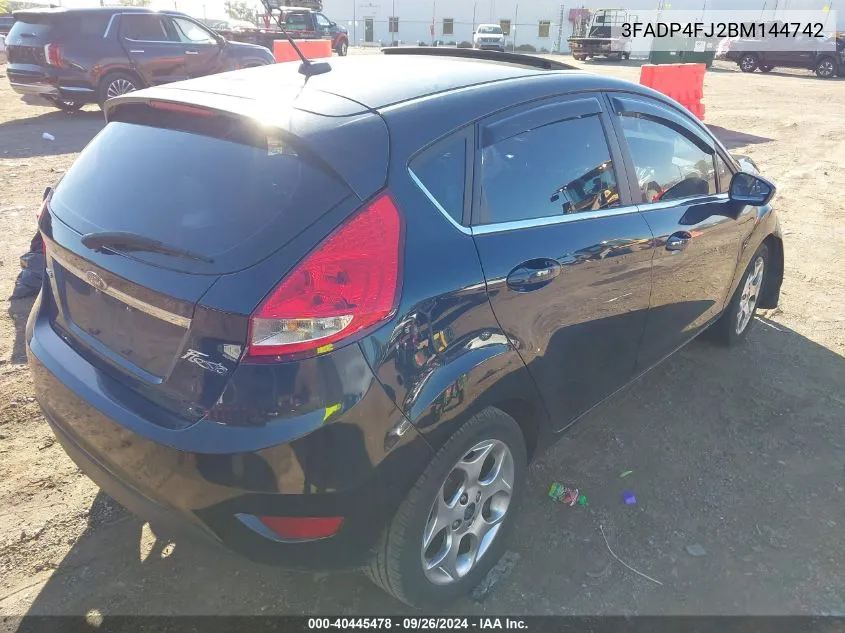 2011 Ford Fiesta Ses VIN: 3FADP4FJ2BM144742 Lot: 40445478