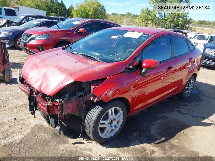 2011 Ford Fiesta Se VIN: 3FADP4BJ2BM226184 Lot: 40449230