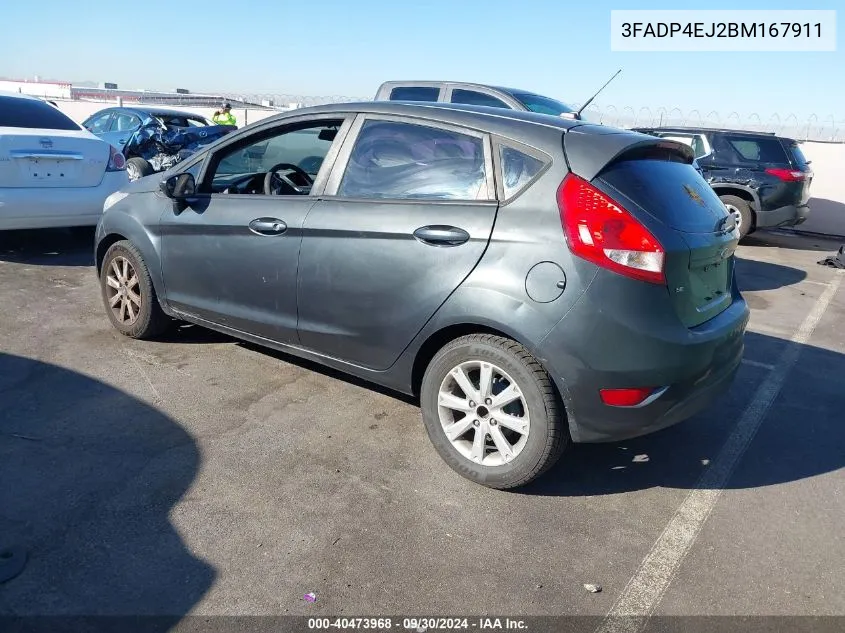 2011 Ford Fiesta Se VIN: 3FADP4EJ2BM167911 Lot: 40473968