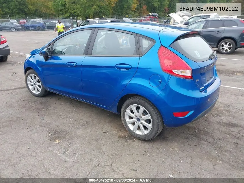 2011 Ford Fiesta Se VIN: 3FADP4EJ9BM102022 Lot: 40475210