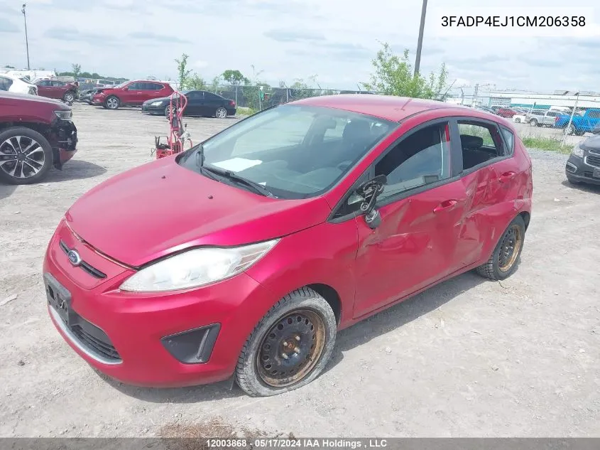 2012 Ford Fiesta Se VIN: 3FADP4EJ1CM206358 Lot: 12003868