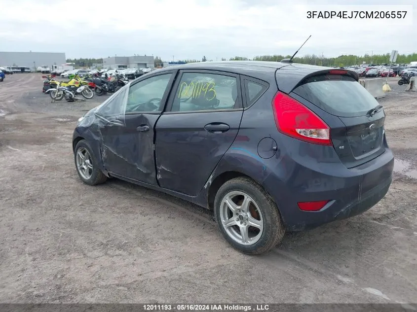 2012 Ford Fiesta Se VIN: 3FADP4EJ7CM206557 Lot: 12011193