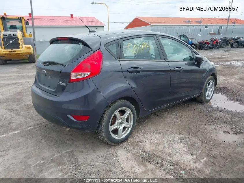 2012 Ford Fiesta Se VIN: 3FADP4EJ7CM206557 Lot: 12011193