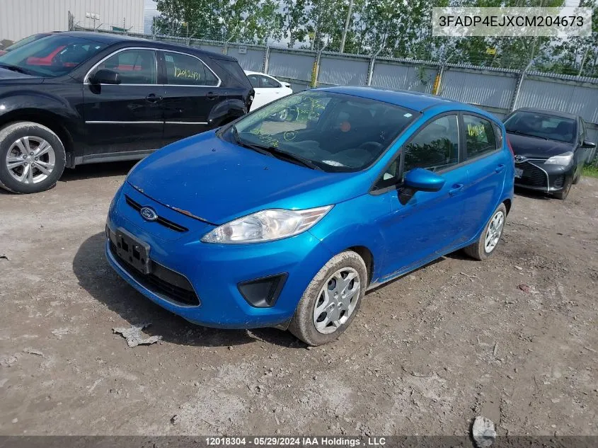 2012 Ford Fiesta Se VIN: 3FADP4EJXCM204673 Lot: 12018304