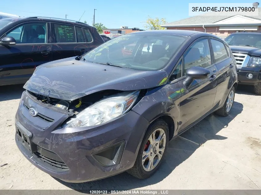 2012 Ford Fiesta Se VIN: 3FADP4EJ7CM179800 Lot: 12020123