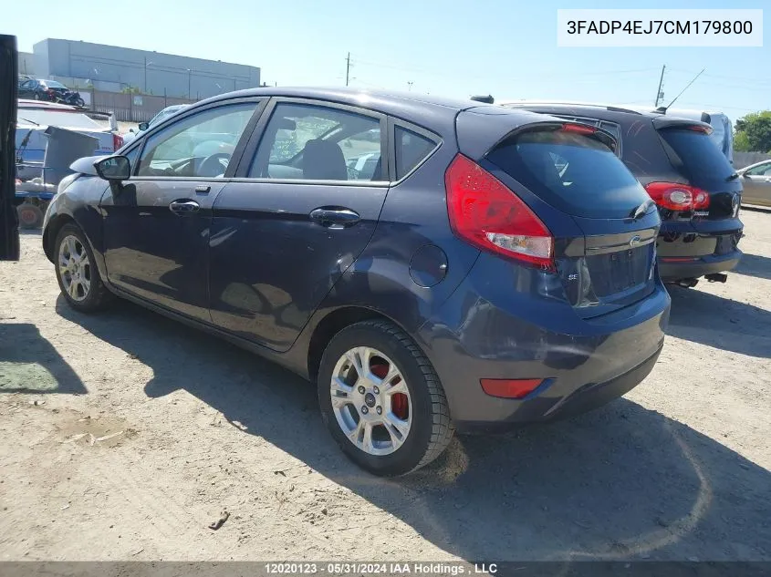 2012 Ford Fiesta Se VIN: 3FADP4EJ7CM179800 Lot: 12020123