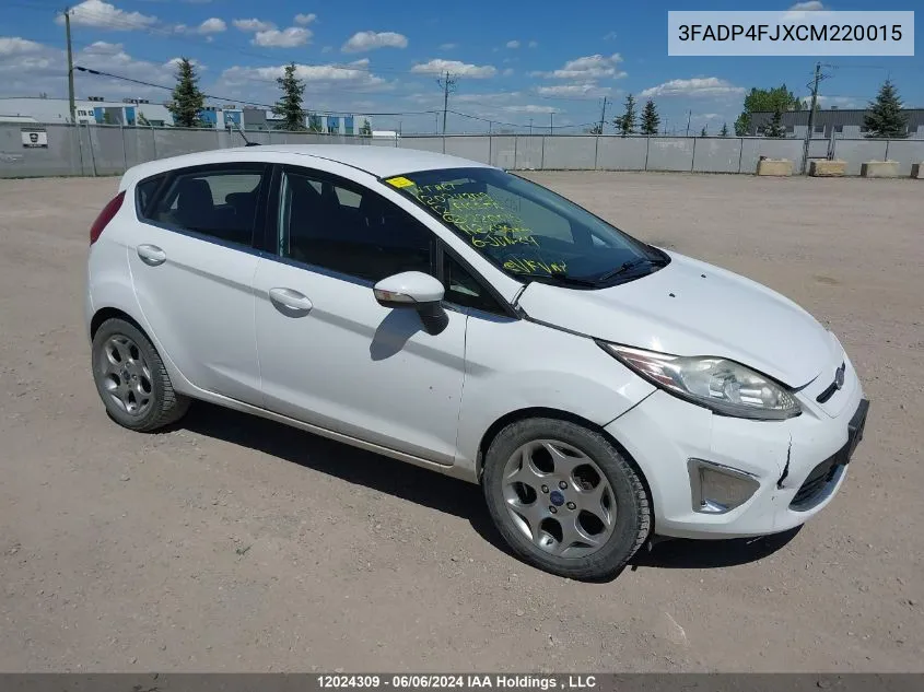 2012 Ford Fiesta Ses VIN: 3FADP4FJXCM220015 Lot: 12024309