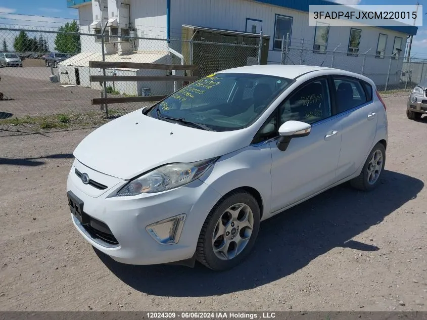 2012 Ford Fiesta Ses VIN: 3FADP4FJXCM220015 Lot: 12024309