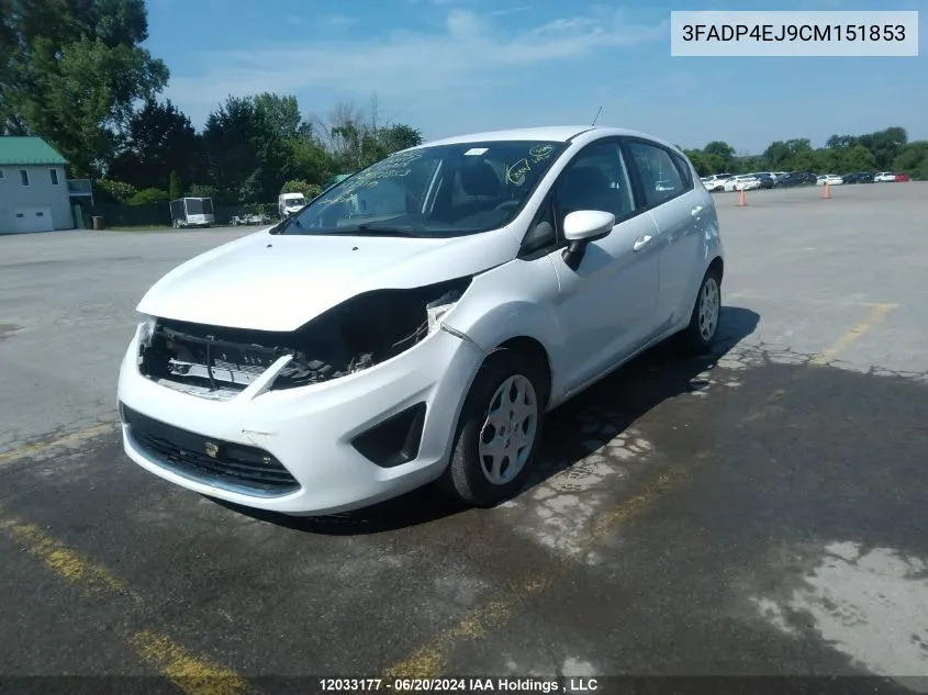 2012 Ford Fiesta VIN: 3FADP4EJ9CM151853 Lot: 12033177