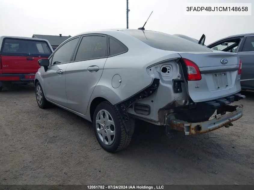 2012 Ford Fiesta Se VIN: 3FADP4BJ1CM148658 Lot: 12051782