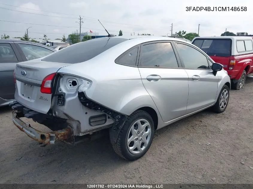 2012 Ford Fiesta Se VIN: 3FADP4BJ1CM148658 Lot: 12051782