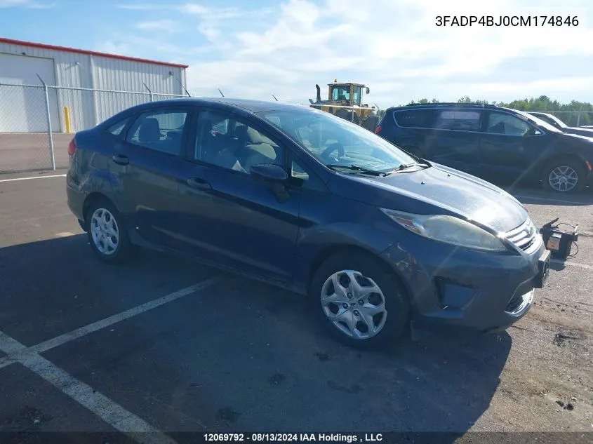 2012 Ford Fiesta Se VIN: 3FADP4BJ0CM174846 Lot: 12069792