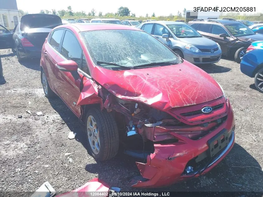 3FADP4FJ2CM205881 2012 Ford Fiesta Ses