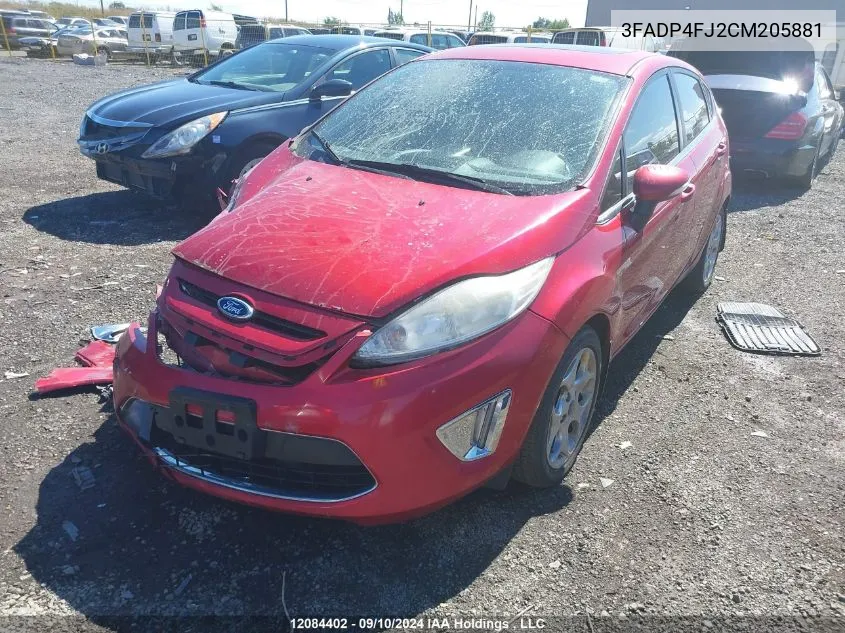 3FADP4FJ2CM205881 2012 Ford Fiesta Ses