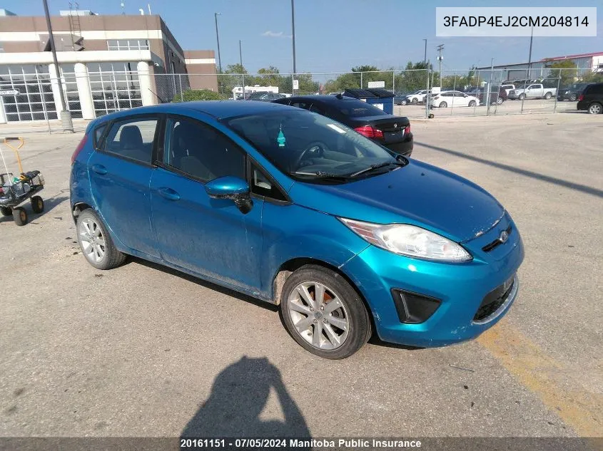 2012 Ford Fiesta Se VIN: 3FADP4EJ2CM204814 Lot: 20161151