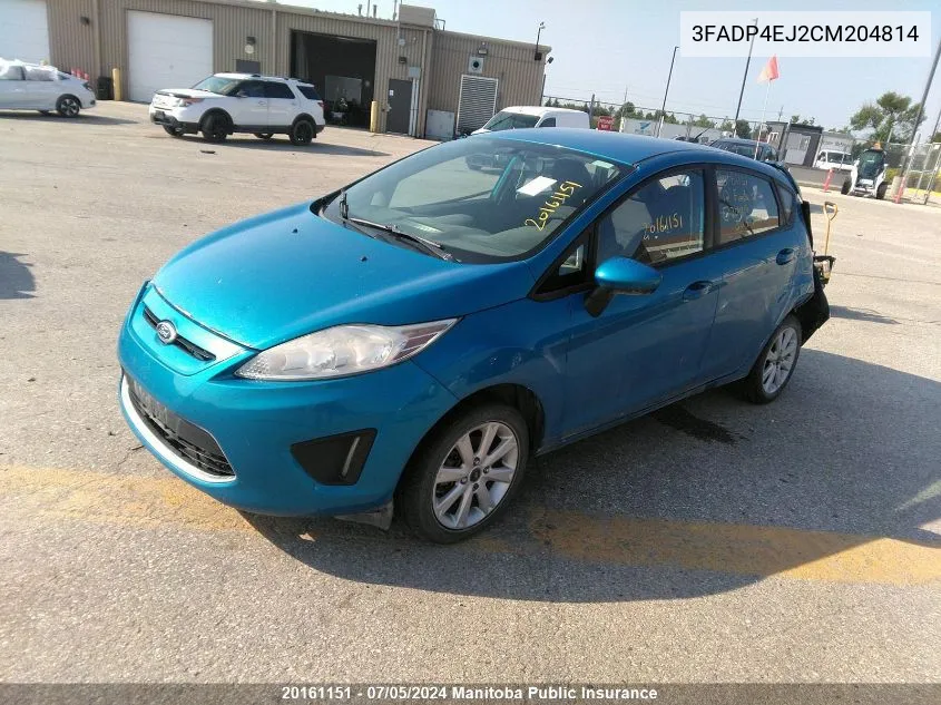 2012 Ford Fiesta Se VIN: 3FADP4EJ2CM204814 Lot: 20161151