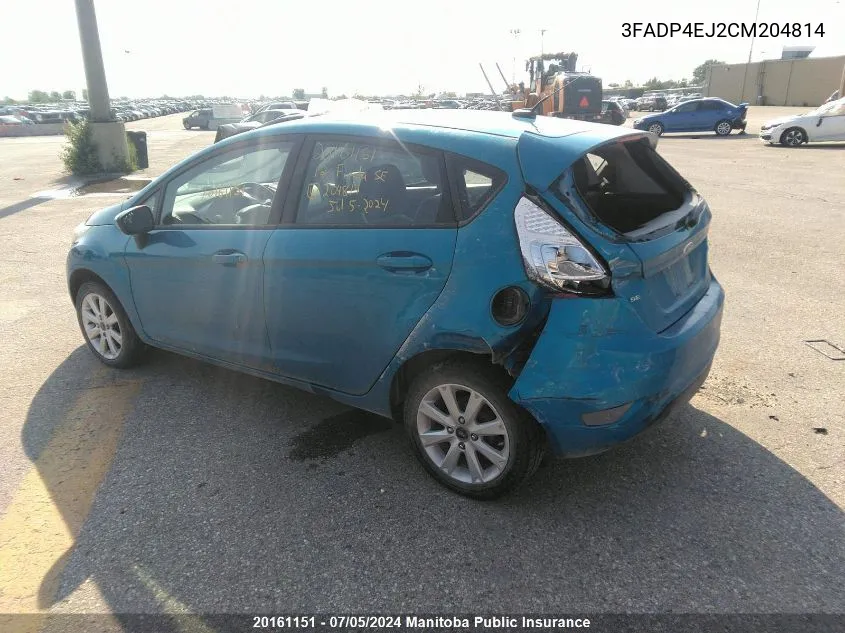 3FADP4EJ2CM204814 2012 Ford Fiesta Se