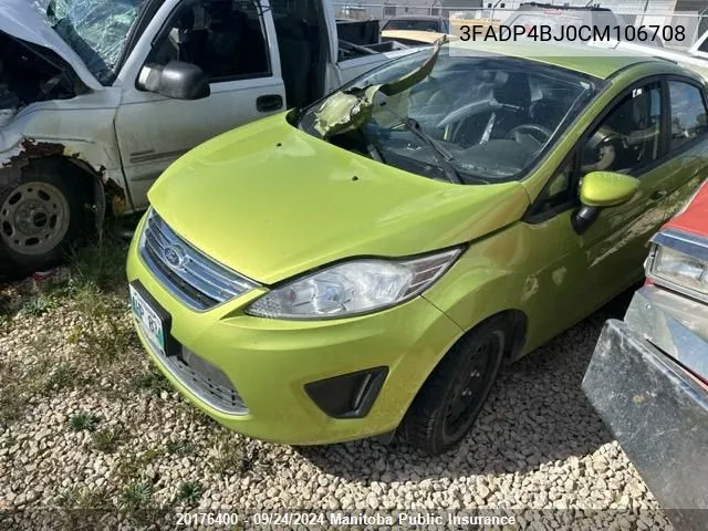 2012 Ford Fiesta Se VIN: 3FADP4BJ0CM106708 Lot: 20176400