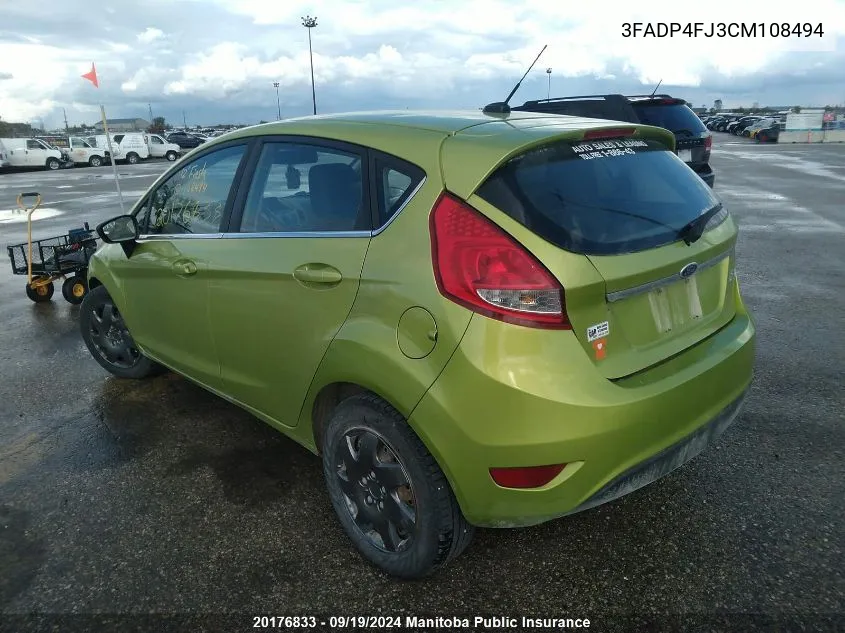 3FADP4FJ3CM108494 2012 Ford Fiesta Ses