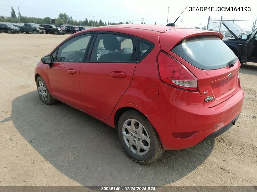 2012 Ford Fiesta Se VIN: 3FADP4EJ3CM164193 Lot: 30036140