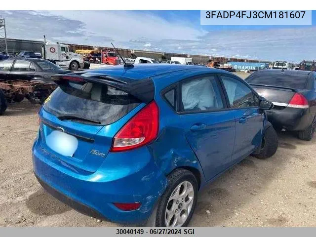 3FADP4FJ3CM181607 2012 Ford Fiesta Ses