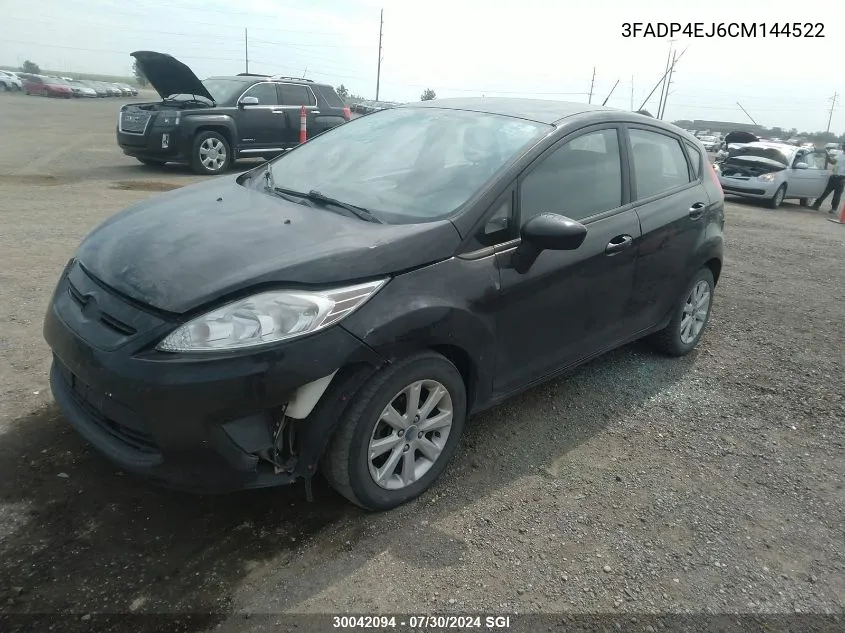 2012 Ford Fiesta Se VIN: 3FADP4EJ6CM144522 Lot: 30042094