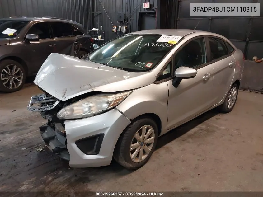 2012 Ford Fiesta Se VIN: 3FADP4BJ1CM110315 Lot: 39266357