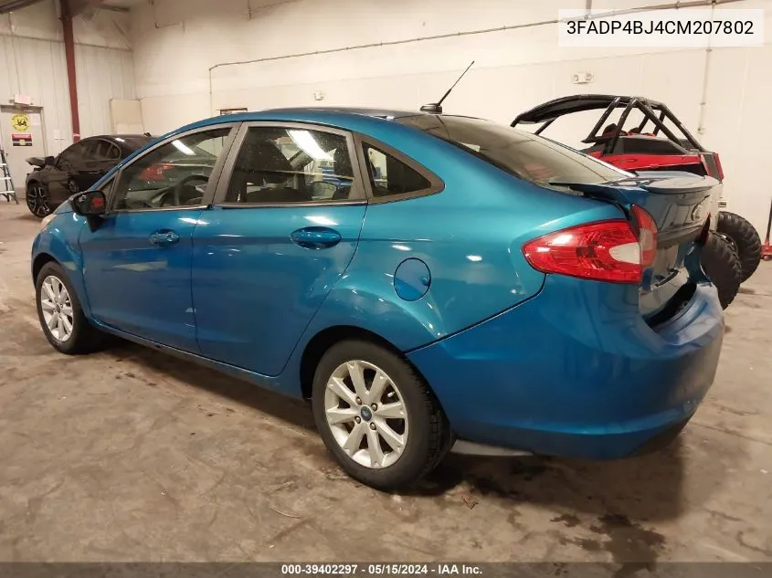 2012 Ford Fiesta Se VIN: 3FADP4BJ4CM207802 Lot: 39402297