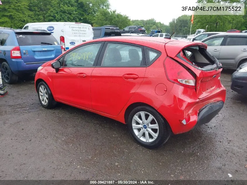 2012 Ford Fiesta Se VIN: 3FADP4EJ7CM175522 Lot: 39421887