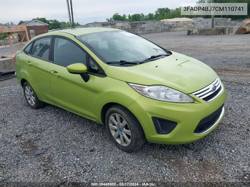 2012 Ford Fiesta Se VIN: 3FADP4BJ7CM110741 Lot: 39440608