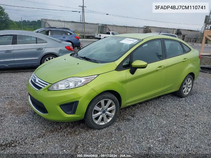 2012 Ford Fiesta Se VIN: 3FADP4BJ7CM110741 Lot: 39440608