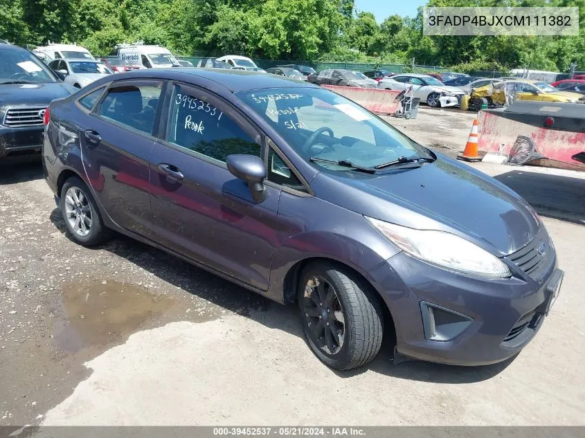 2012 Ford Fiesta Se VIN: 3FADP4BJXCM111382 Lot: 39452537