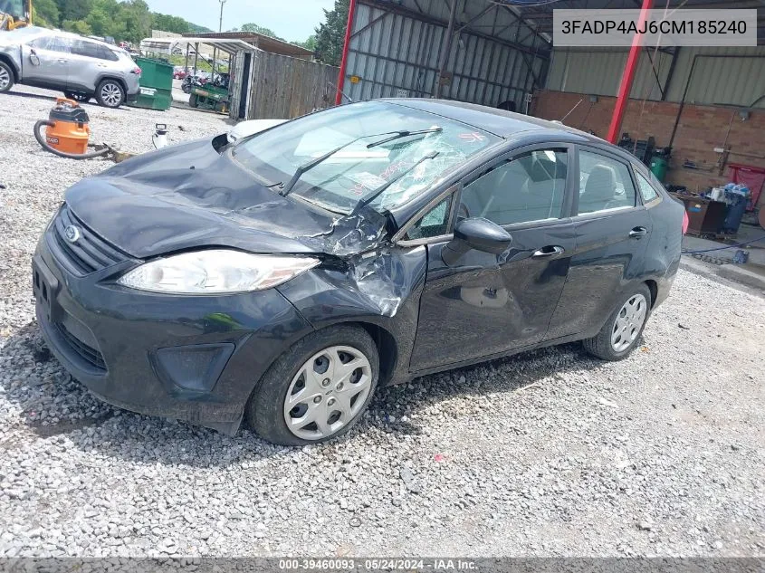 2012 Ford Fiesta S VIN: 3FADP4AJ6CM185240 Lot: 39460093