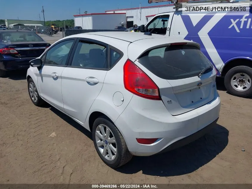 2012 Ford Fiesta Se VIN: 3FADP4EJ1CM184698 Lot: 39469266