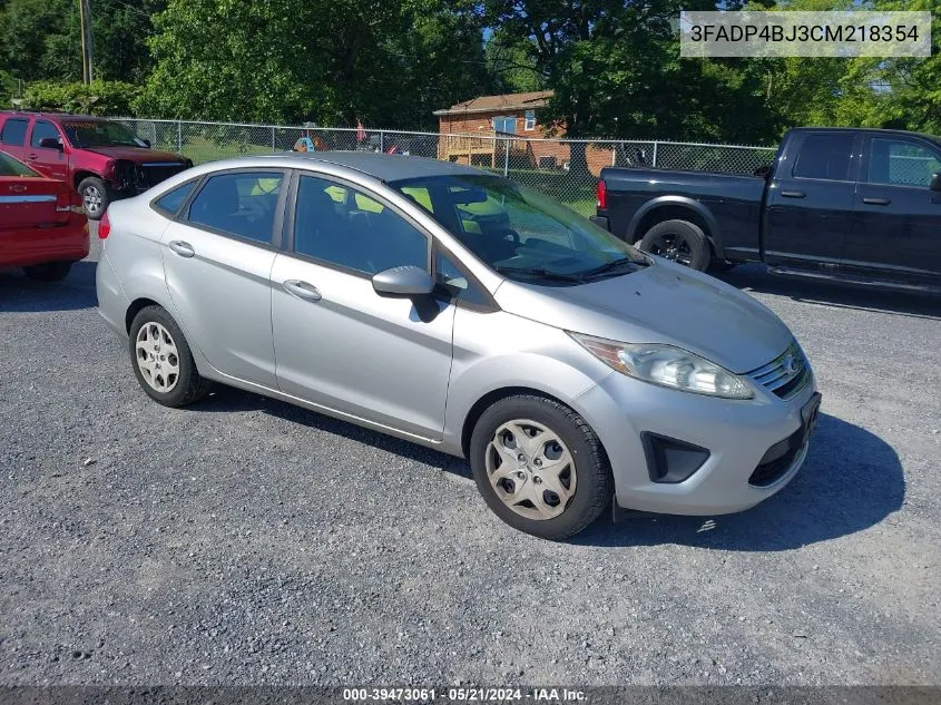 2012 Ford Fiesta Se VIN: 3FADP4BJ3CM218354 Lot: 39473061