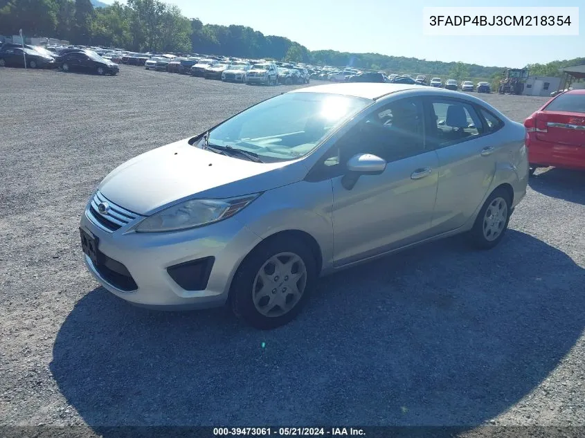 2012 Ford Fiesta Se VIN: 3FADP4BJ3CM218354 Lot: 39473061